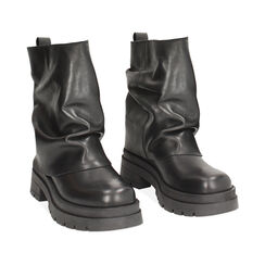 WOMEN SHOES BIKER LEATHER NERO, Primadonna, 24L699702PENERO037, 002 preview