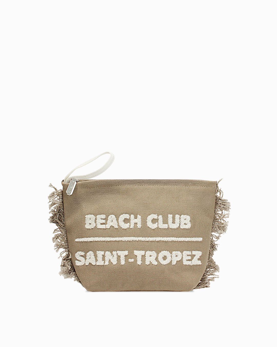 Trousse beige con design sofisticato