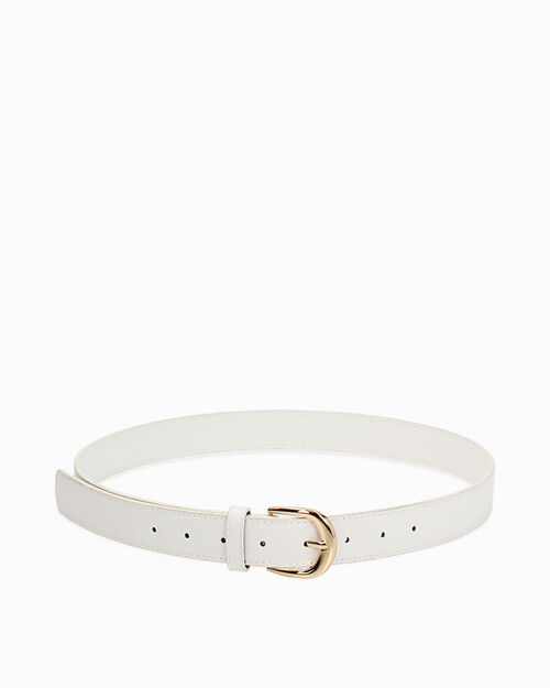 Cintura bianca con fibbia decorativa, WHITE