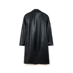 Trench nero longuette dal design moderno e avvolgente, Primadonna, 266541204EPNEROL, 004 preview