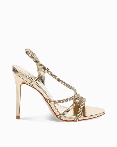 WOMEN SHOES SANDAL BRAIDED STONES OROG, GOLD