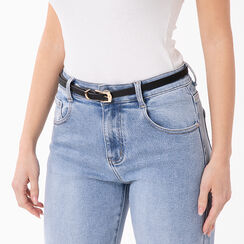 Ceinture noire avec boucle &eacute;l&eacute;gante, Primadonna, 27B413456EPNEROUNI, 002a