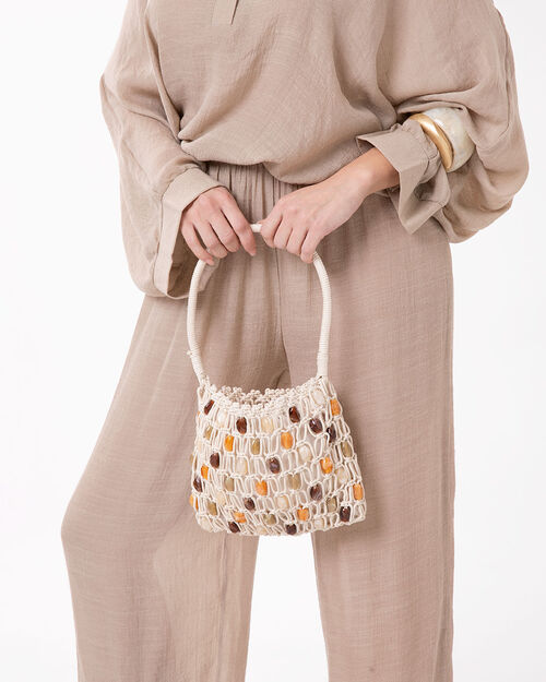 Mini bolso beige esencial, BEIGE