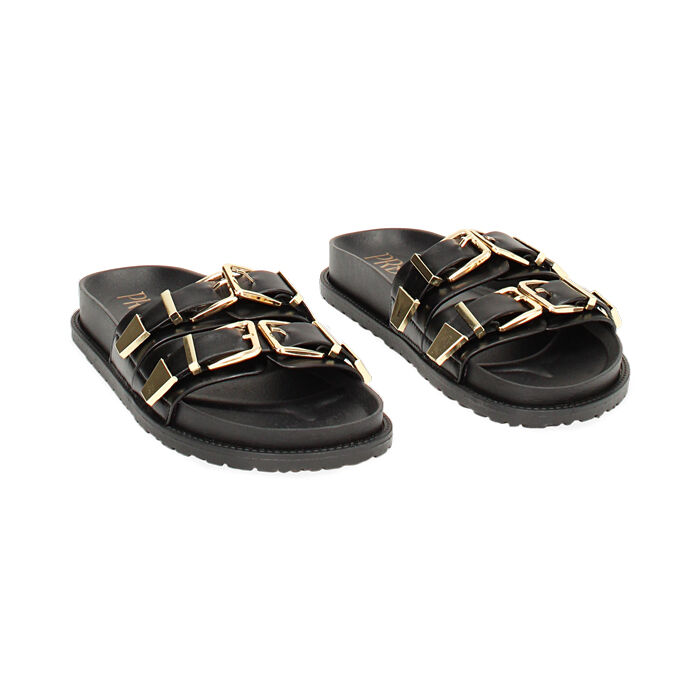 Sandali neri flat 2025
