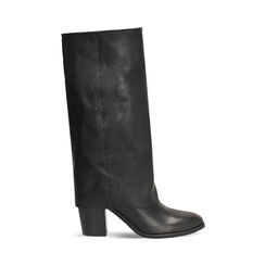BOOTS RAIN BOOTS LEATHER WASHED NERO, Primadonna, 271033101PANERO036, 001 preview