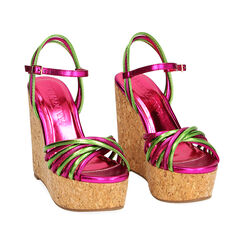 Compensées fuchsia en laminé, Primadonna, 232721722LMFUCS038, 002 preview