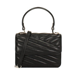 Mini bag nera con manico, Promozioni, 245126008EPNEROUNI, 001a