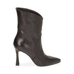 Bottines en cuir noir, talon 10 cm , Primadonna, 20L670150PENERO036, 001 preview