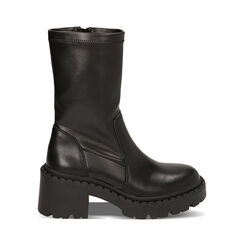 WOMEN SHOES BIKER SYNTHETIC NERO, 220623911EPNERO035, 001a