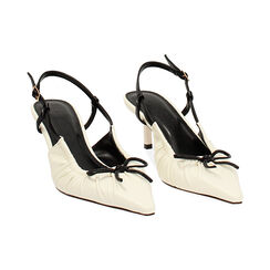 Décolleté slingback donna panna con fiocchetto, Primadonna, 254931517EPPANN035, 003 preview