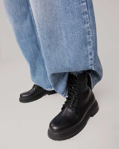 WOMEN SHOES BIKERS SYNTHETIC NERO, BLACK