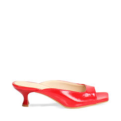 Mules rosse in naplak, tacco 5 cm, Primadonna, 23M877100NPROSS036, 001a