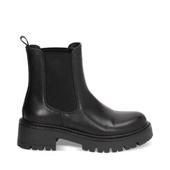 Beatles neri con tacco in gomma di 5,4 cm, Primadonna, 260618525EPNERO035, 001a