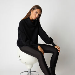 Prendas de punto negras en tela con detalles exclusivos, Primadonna, 26U558329TSNEROUNI, 002a