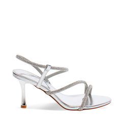 Sandales argent&eacute;es talon 7,5 cm scintillantes, Primadonna, 274979207LPARGE035, 001a