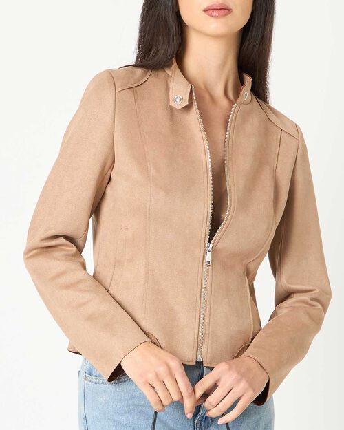 ROPA CHAQUETA MICROFIBRA COGN, COGNAC
