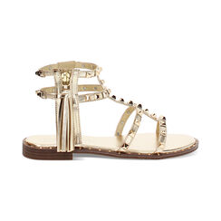 Sandales basses femme dorées en laminé, Primadonna, 254991823LMOROG035, 001 preview