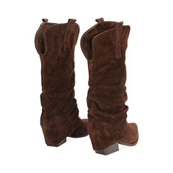 Stivali texani in camoscio testa di moro, Primadonna, 261020644CMMORO036, 004 preview