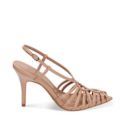 Sandali nude in vernice, tacco 9,5 cm, Primadonna, 232107903VENUDE035, 001a