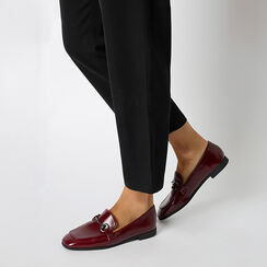 Mocasines burdeos brillantes con suela de goma, Primadonna, 264963511EUBORD035, 002 preview