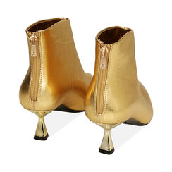 Ankle boots oro laminato, tacco 5,5 cm , Primadonna, 204954401LMOROG035, 003 preview