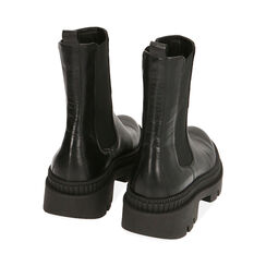 Bottines Chelsea plates en cuir noir, Primadonna, 207743801PENERO037, 003 preview