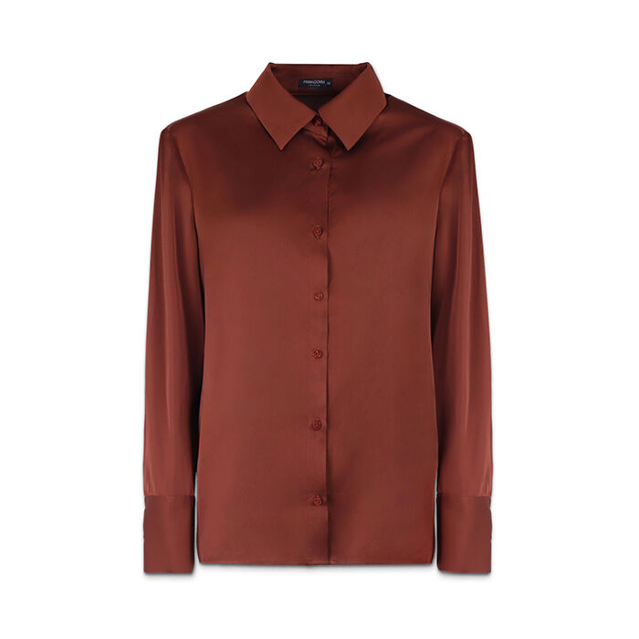 Camicia donna cognac, Primadonna, 25C924429TSCOGNM