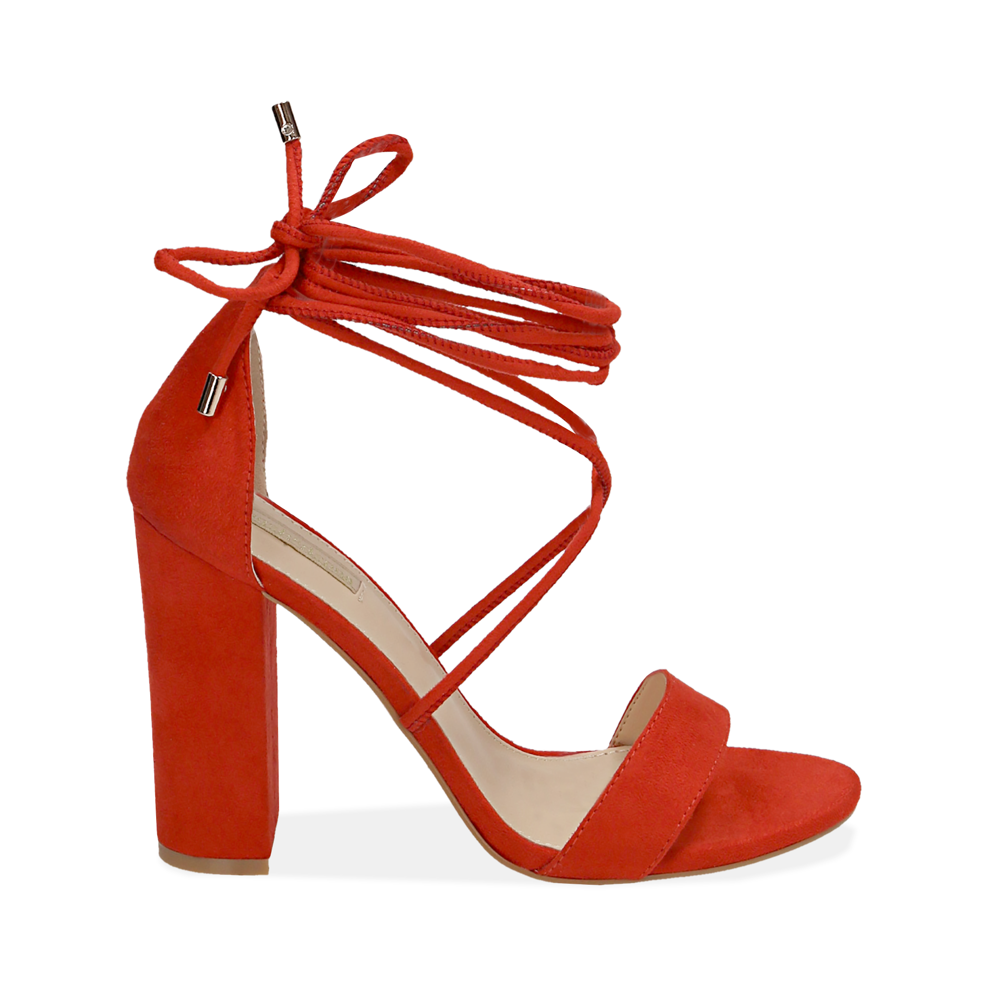 sandali rossi tacco