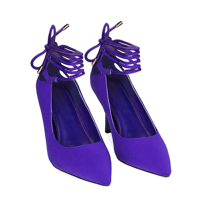 Décolleté da donna viola in lycra, tacco 8,5 cm | Primadonna Collection