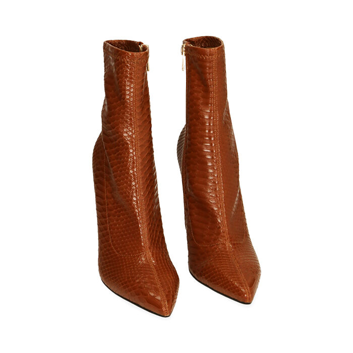 Bottines femme imprimé python top