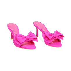 Mules Open Toe fucsia in lycra, tacco 7,5 cm, Primadonna, 234965902LYFUCS035, 002 preview