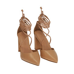 Décolleté beige, tacco 8,5 cm , 194857301EPBEIG035, 002a
