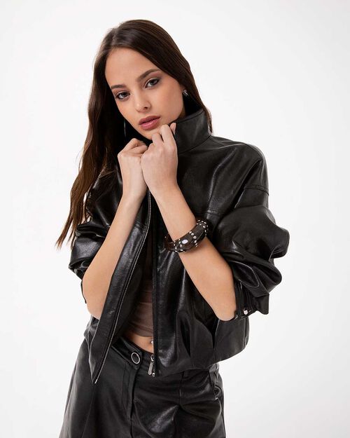 Giubbino testa di moro con dettagli urban, DK BROWN