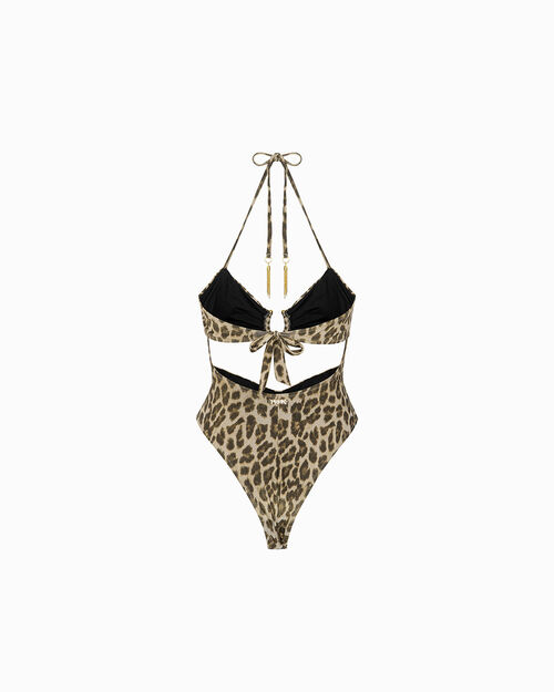 Trikini leopard con glitter, LEOPARD