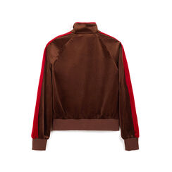 Felpa in velluto rosso-marrone con cerniera, Primadonna, 261824051VLROMAM, 003 preview
