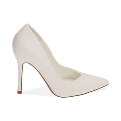 Décolleté bianche, tacco 10,5 cm, Primadonna, 212186102EPBIAN036, 001 preview