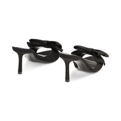 Mules Open Toe nere in lycra, tacco 7,5 cm, Ultime occasioni, 234965902LYNERO035, 003 preview