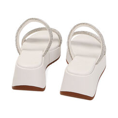 Ciabatte bianche, zeppa 5,5 cm, Primadonna, 214958616EPBIAN035, 003 preview