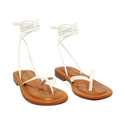 Sandalias bajas blancas para mujer, Primadonna, 254940813EPBIAN035, 003 preview