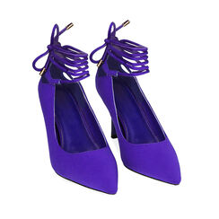Décolleté viola in lycra, tacco 8,5 cm , Primadonna, 182162815LYVIOL036, 002a