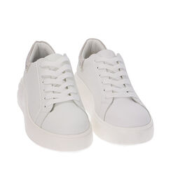 Sneakers bianche strass, 212833522EPBIAN035, 002a