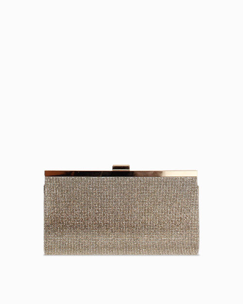Pochette dor&eacute;e avec pierres scintillantes, GOLD