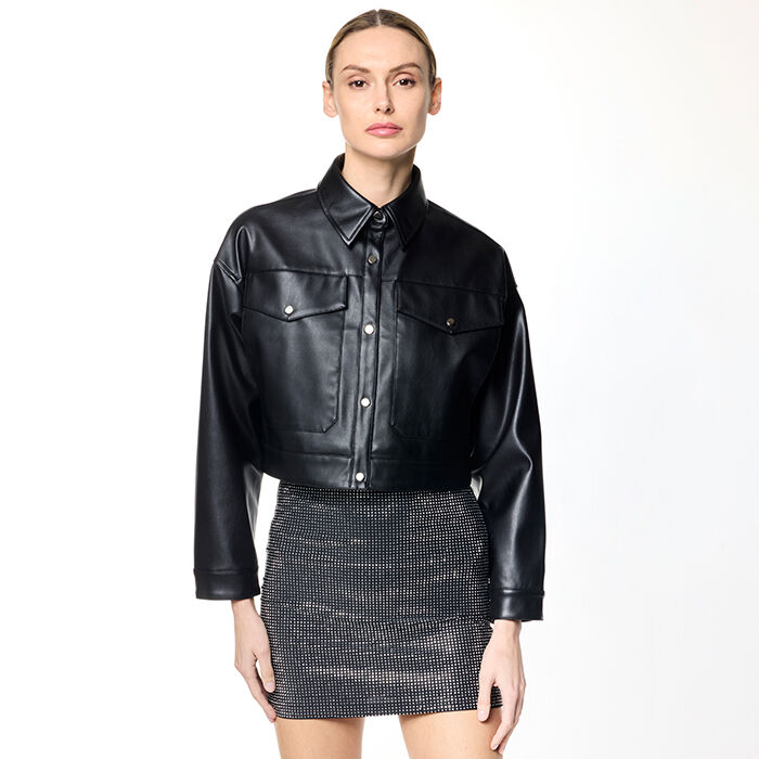 Blouson noir femme hotsell