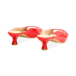 Mules rosse in naplak, tacco 5 cm, Primadonna, 23M877100NPROSS036, 003 preview