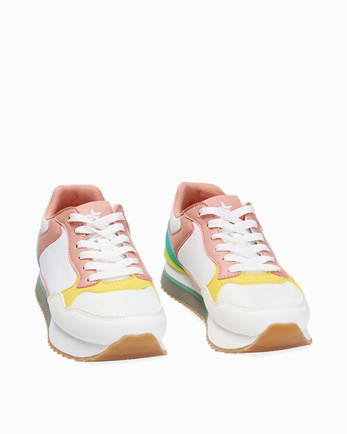 Sneakers bianco giallo, 