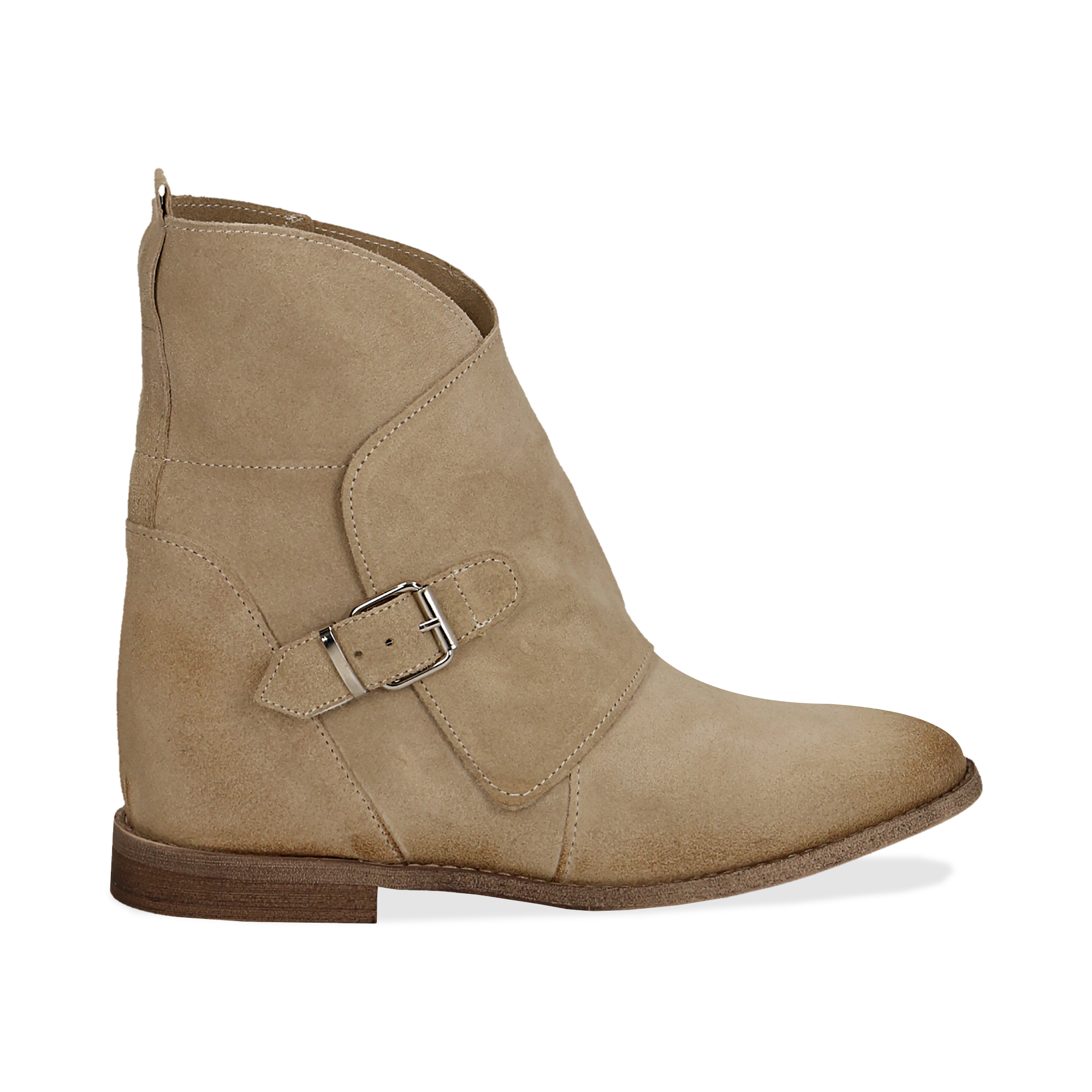 stivaletti camoscio beige