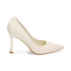 Escarpins couleur crème en cuir, Primadonna, 232102621EPPANN035, 001 preview