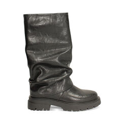 Biker negra con tacón de 4,7 cm para mujer, Primadonna, 260620509EPNERO035, 001 preview