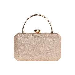 Pochette femme rose doré en laminé avec pierres, Primadonna, 255109981LPRAORUNI, 004 preview