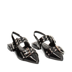 Ballerine slingback nere, 244934612ABNERO037, 002a